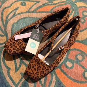 Wild Fable Women's Brown Leopard Flats 8.5